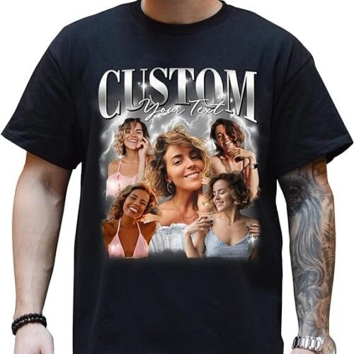 Custom Bootleg Rap Design | Face Photo Shirt | Personalized Lover Gifts image 0