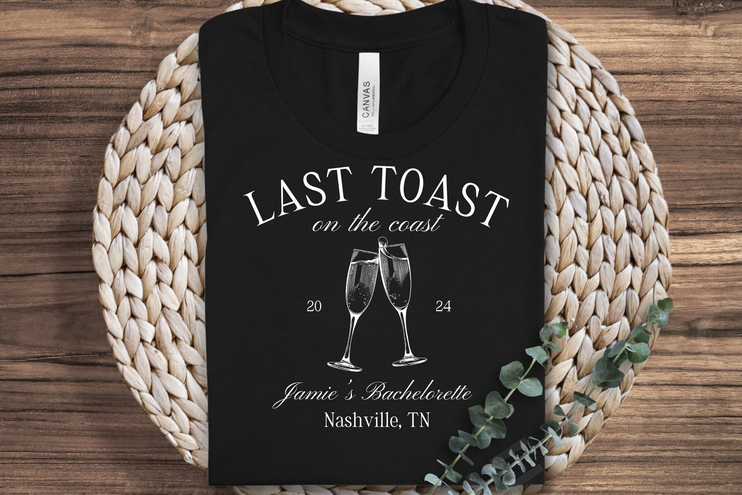 Last Toast on the Coast Custom Bachelorette Party Cocktail Social Club Southern Matching Shirt image 0