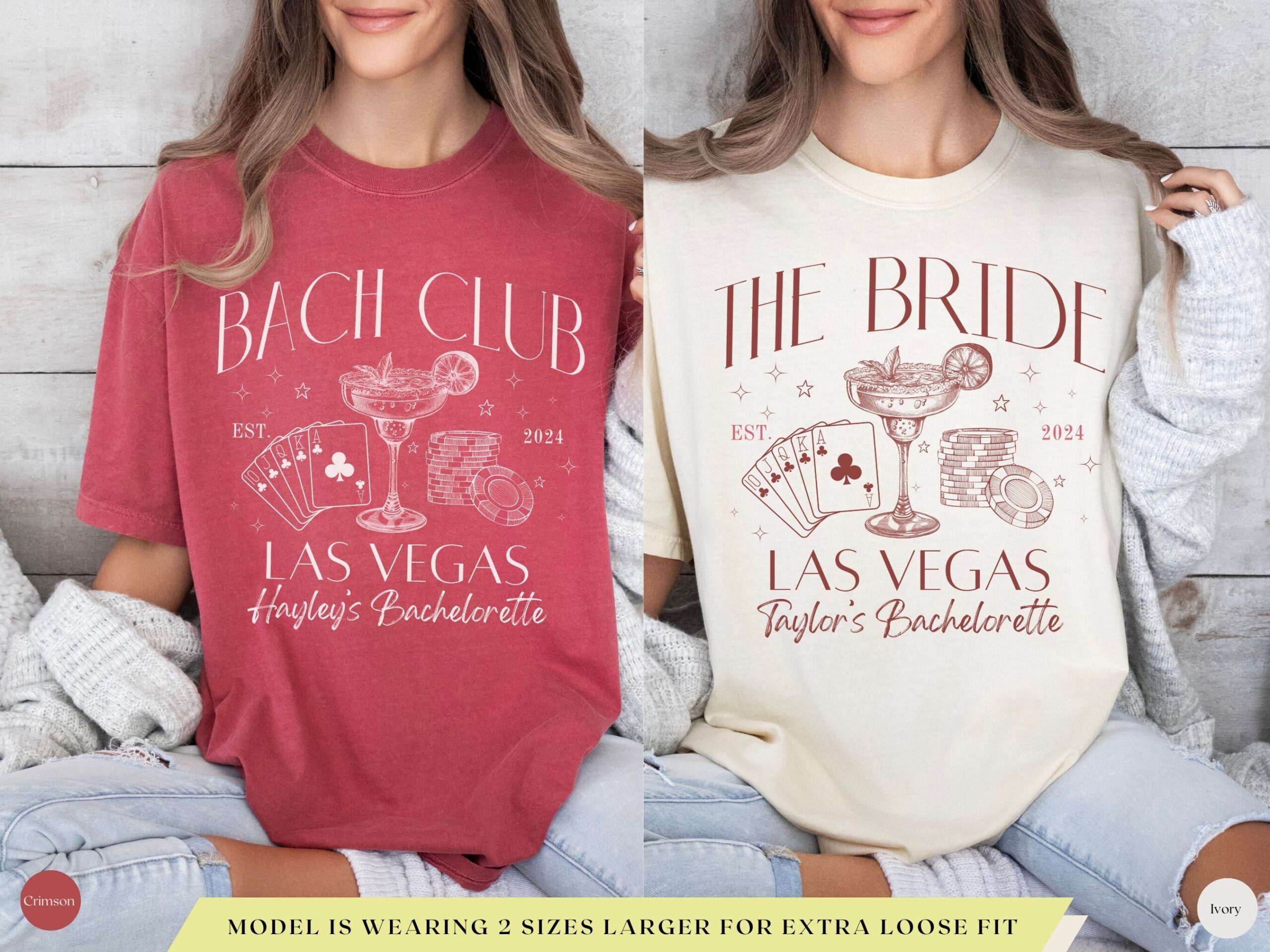 Custom Vegas Bachelorette Shirts - Personalized Party Tees image 1