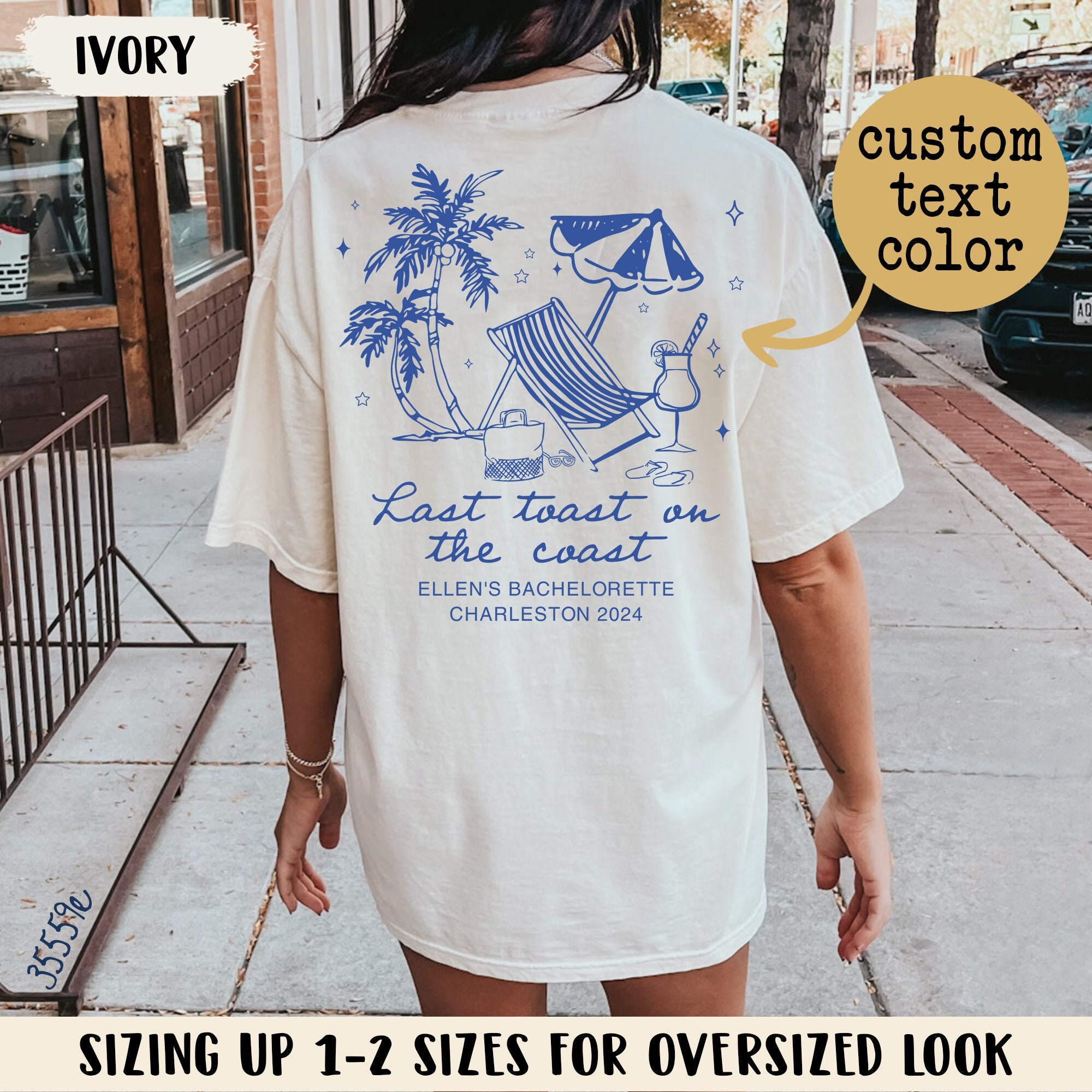 Beach Bachelorette & Last Toast Luxury Bridal Party Shirts image 2