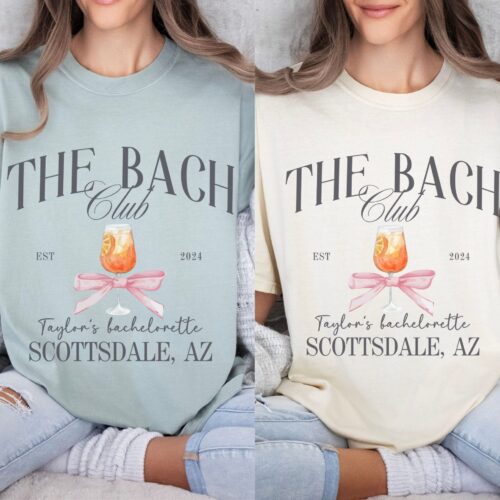 Custom Coquette Bachelorette Shirts - The Bach Club Tees image 0