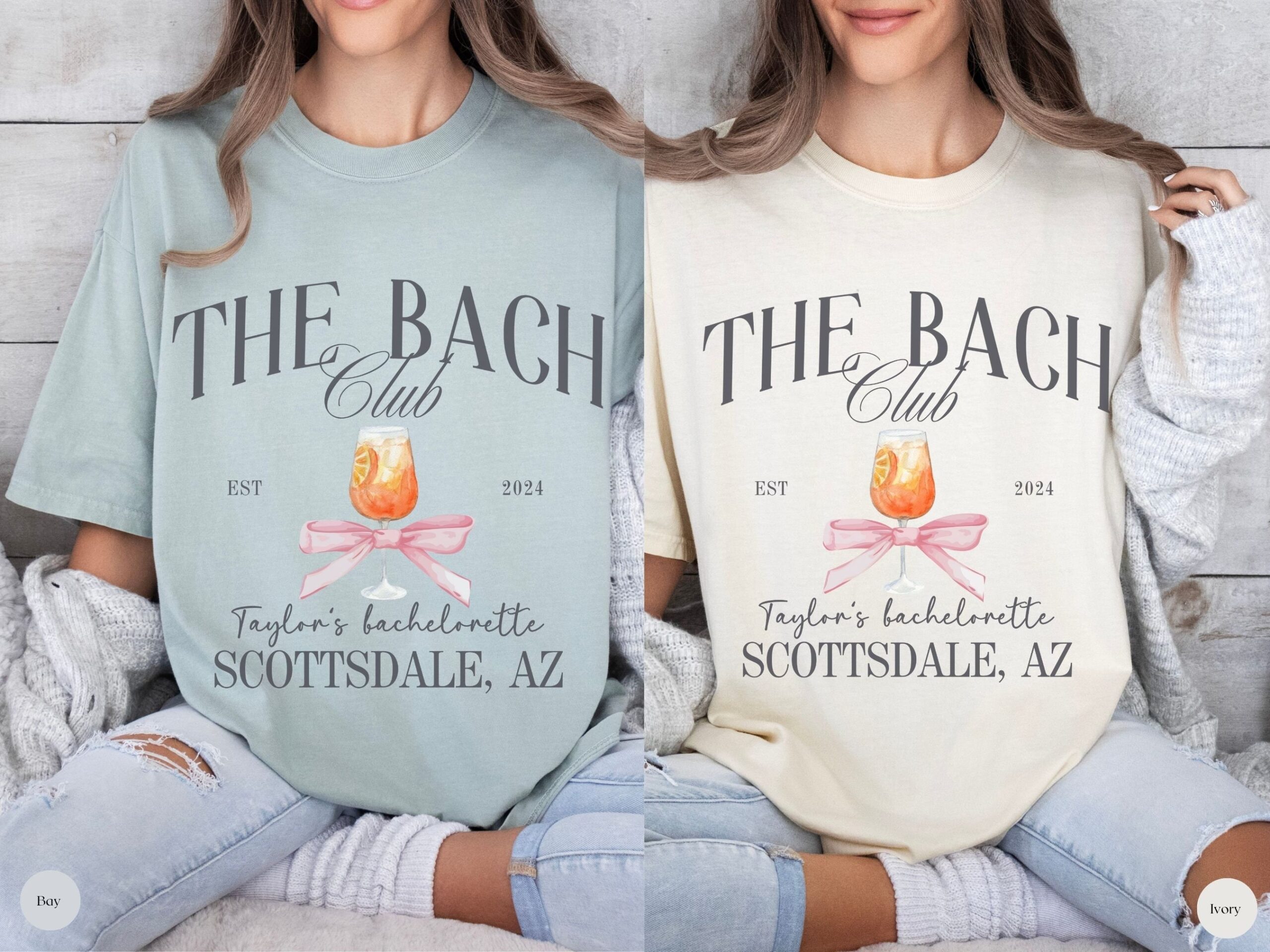 Custom Coquette Bachelorette Shirts - The Bach Club Tees image 0