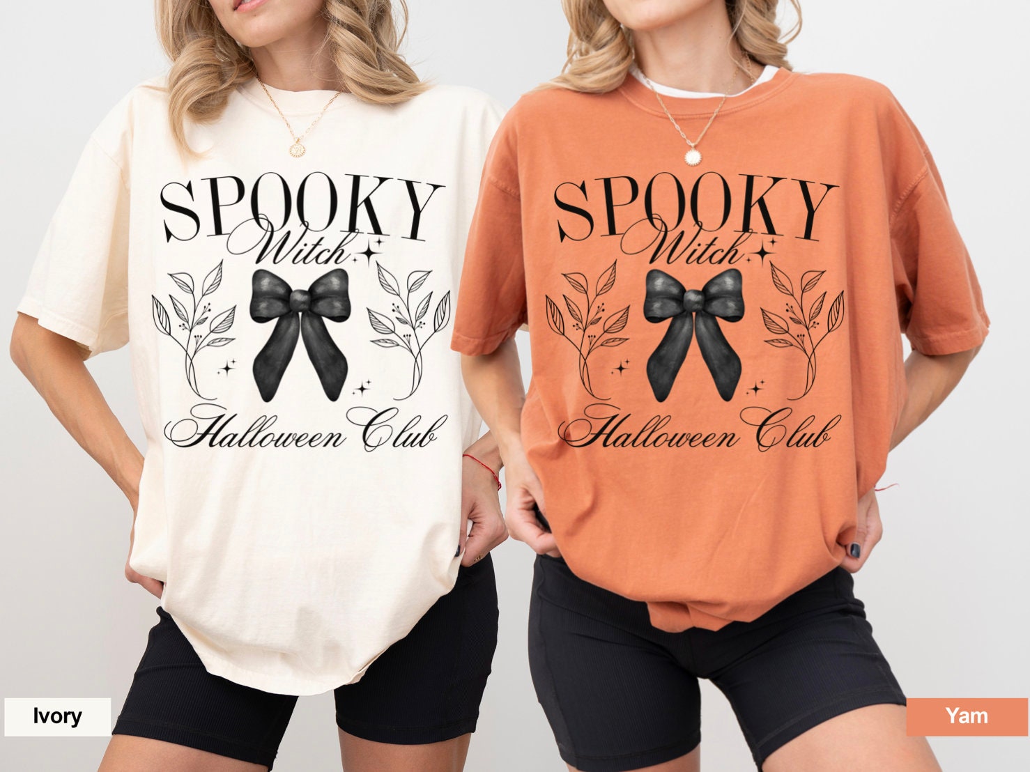 Girly Halloween Spooky Witch Shirt image 1