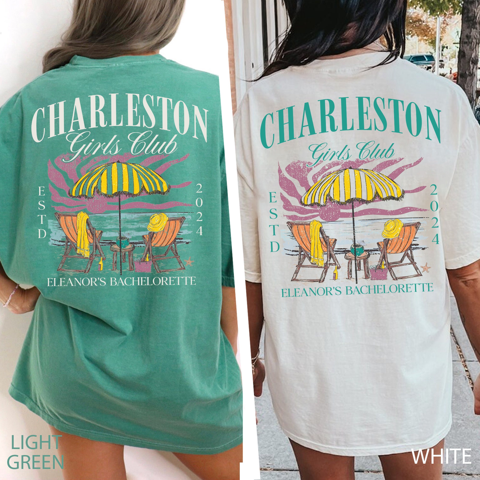 Luxury Vintage Beach Bachelorette & Bride Bridesmaid Shirts image 2