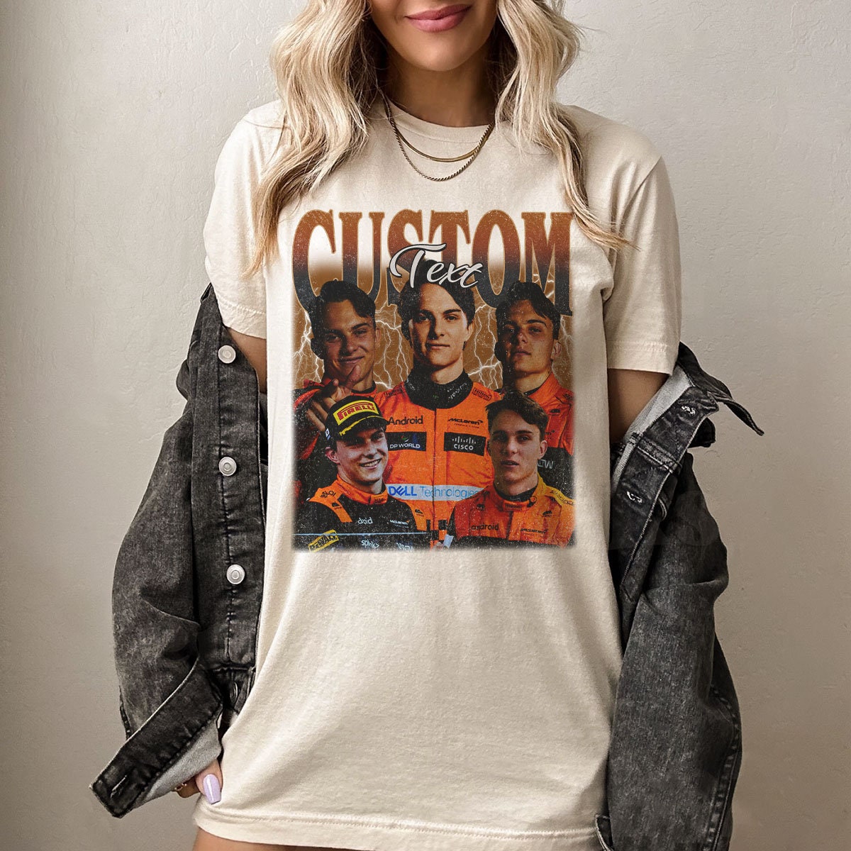 Custom Bootleg Tee | Retro Rap F1 | Personalize Photo & Design Shirt image 2