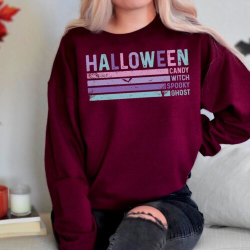 Cute Halloween Sweatshirt: Women's Gift for Spooky Season image 1