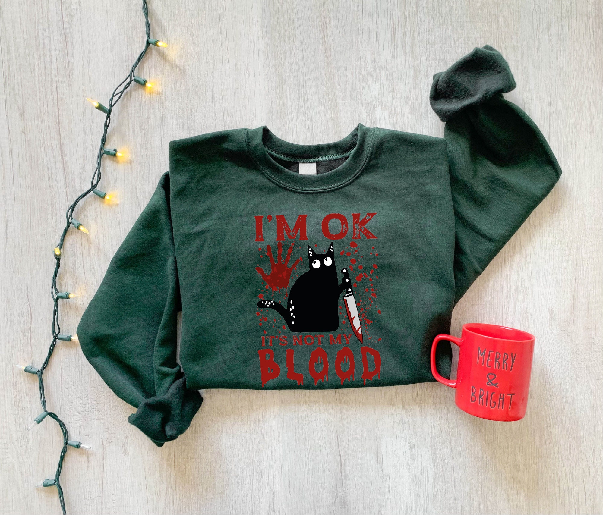 Funny Bloody Halloween Sweatshirt: Women's Gift for Spooky Season image 7