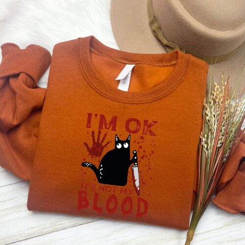 Funny Bloody Halloween Sweatshirt: Women's Gift for Spooky Season image 1