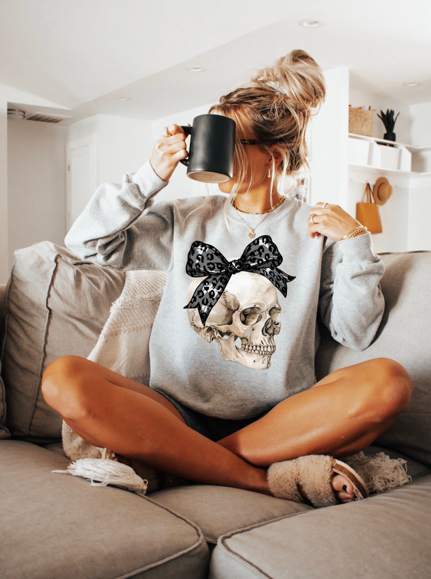Cute Fall Shirt - Girly Skeleton Shirt Happy Halloween Tee image 0