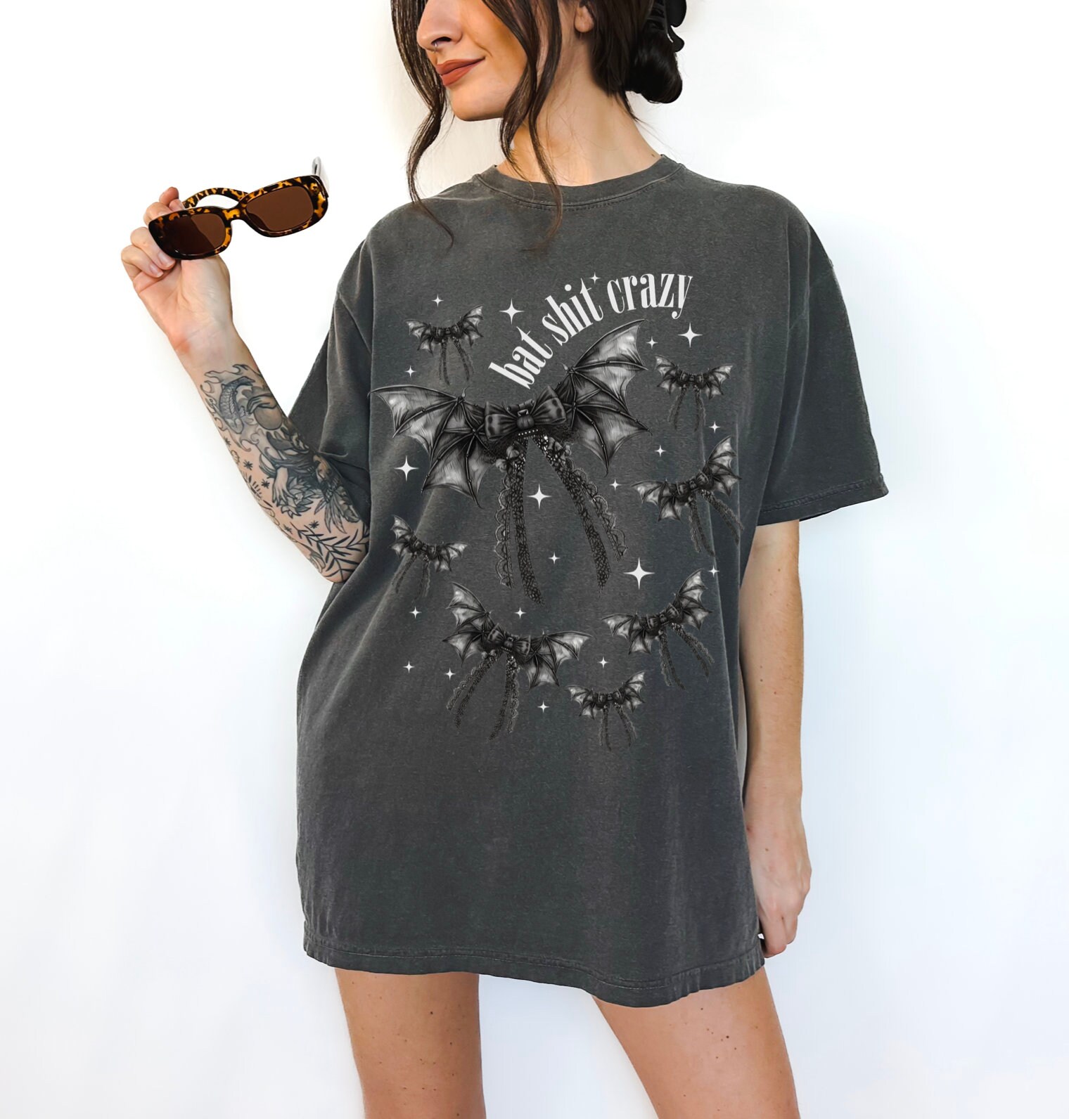 Funny Bat Halloween Shirt: Bat Shit Crazy Tee image 5