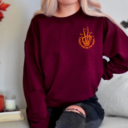 Skeleton Hand Sweatshirt for Women - Creepy Halloween Gift image 1