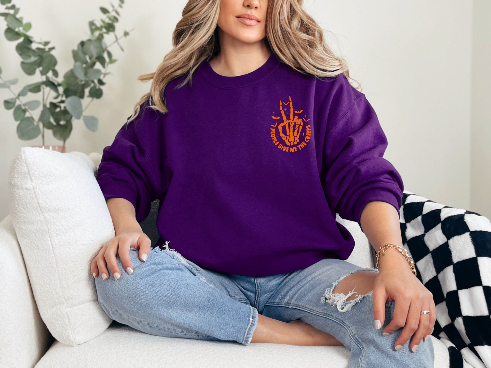 Skeleton Hand Sweatshirt for Women - Creepy Halloween Gift image 4