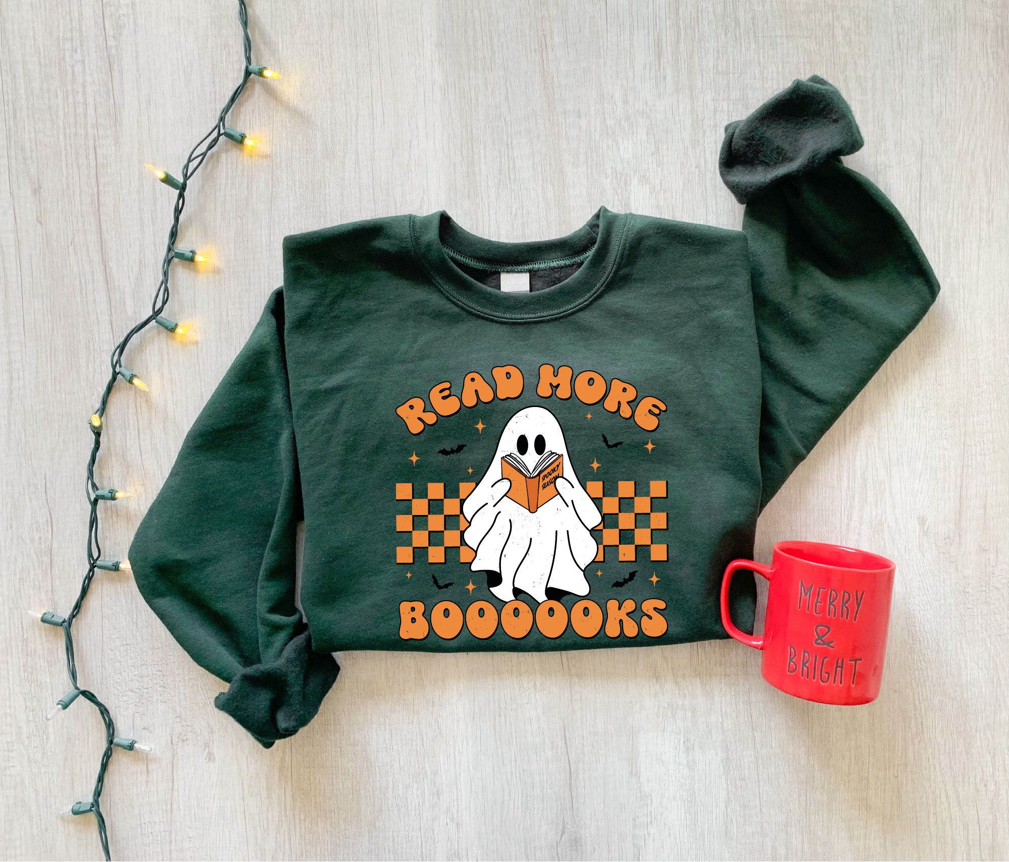 Spooky Teacher & Book Lover Halloween Sweatshirt for Fall image 5