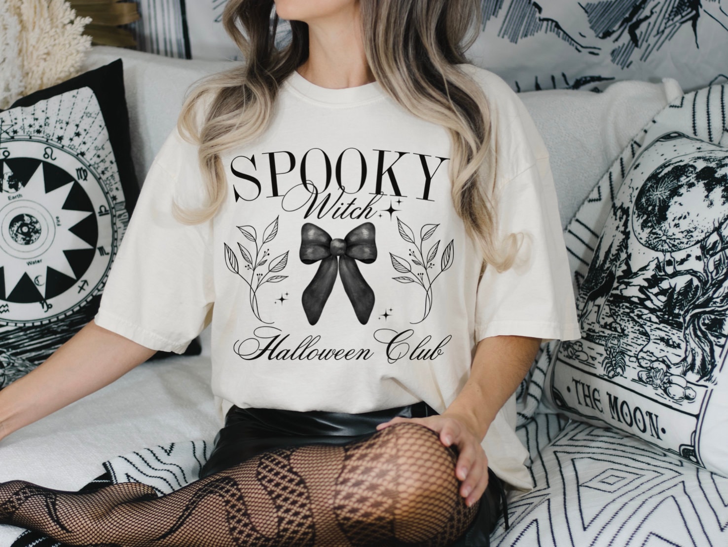 Spooky Witch Social Club Shirt Coquette Halloween Tee image 1