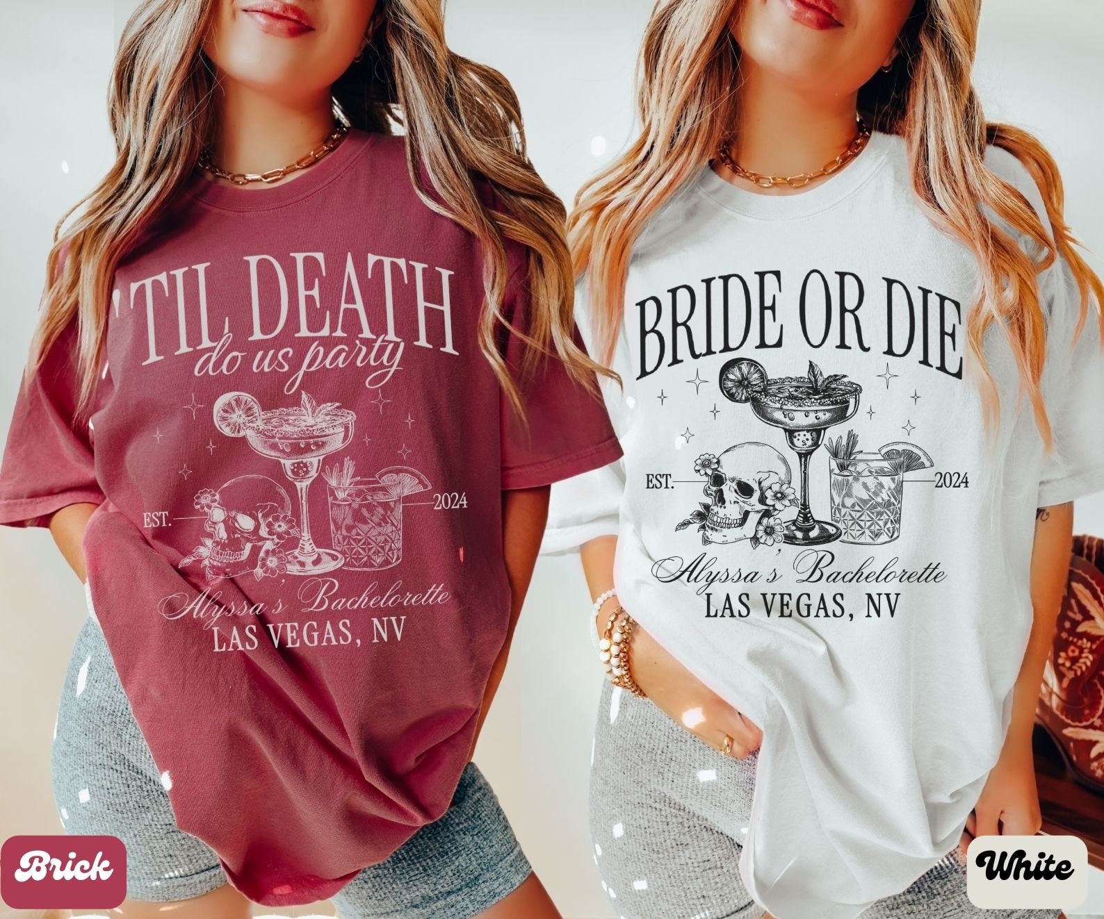 Bride or Die - Funny Halloween Bachelorette & Squad Shirts image 5