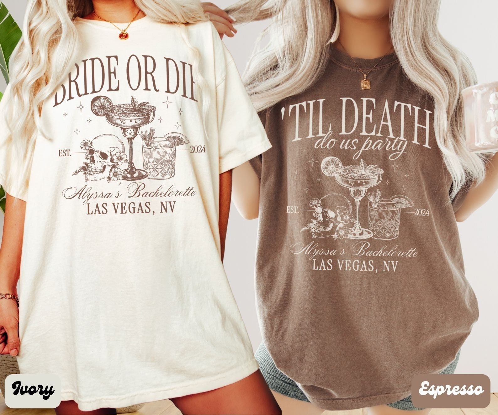 Bride or Die - Funny Halloween Bachelorette & Squad Shirts image 4