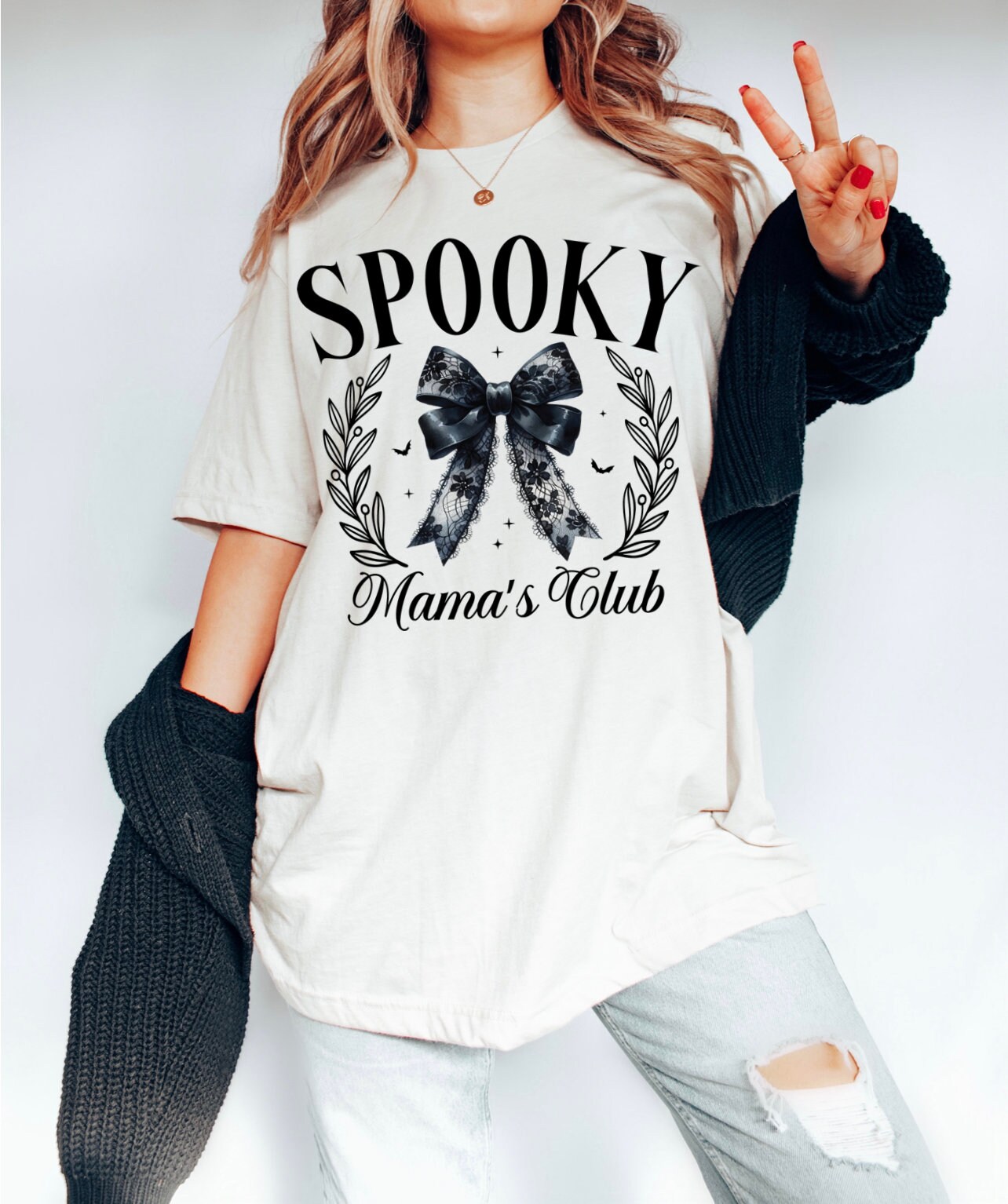 Spooky Season Shirt for Mama - Cute Halloween Tee image 1