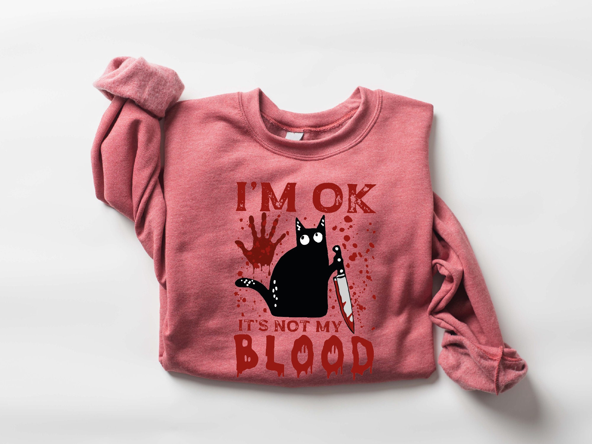 Funny Bloody Halloween Sweatshirt: Women's Gift for Spooky Season image 4