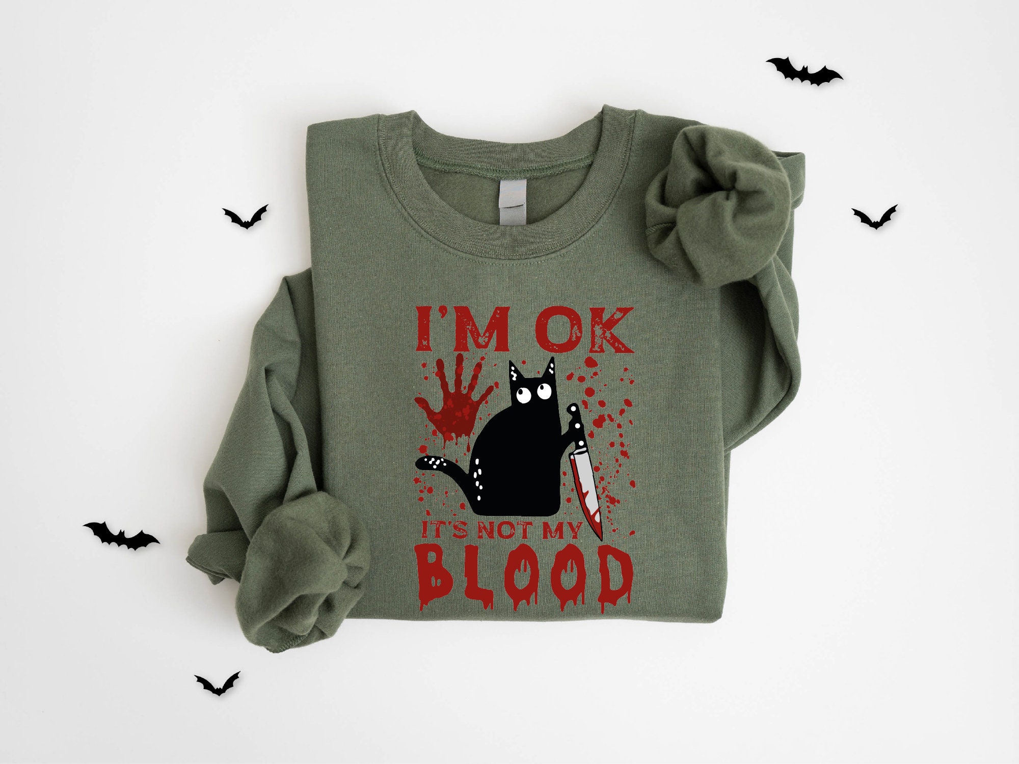 Funny Bloody Halloween Sweatshirt: Women's Gift for Spooky Season image 2