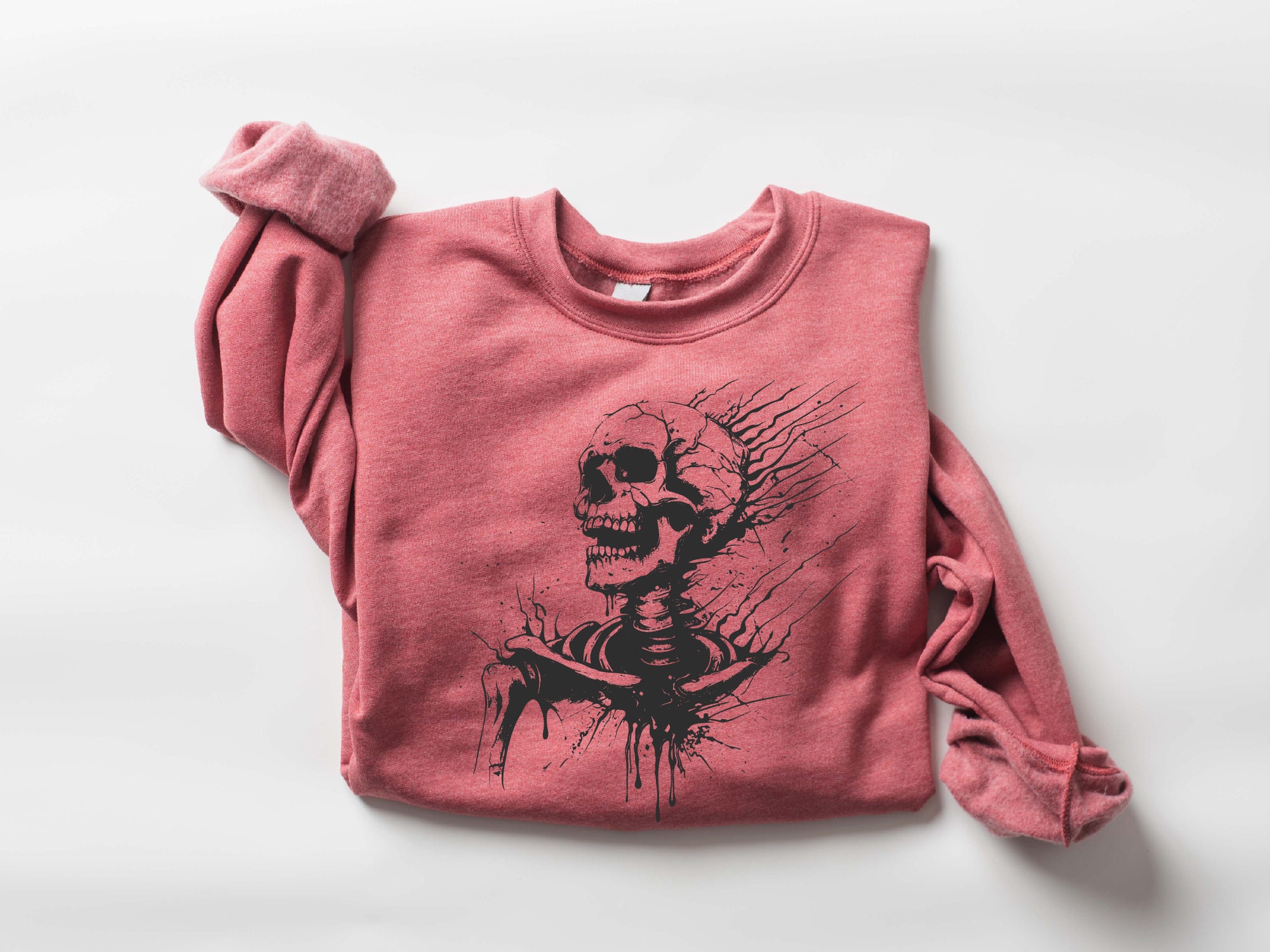 Halloween Skeleton Sweatshirt: Spooky Season Gift image 3