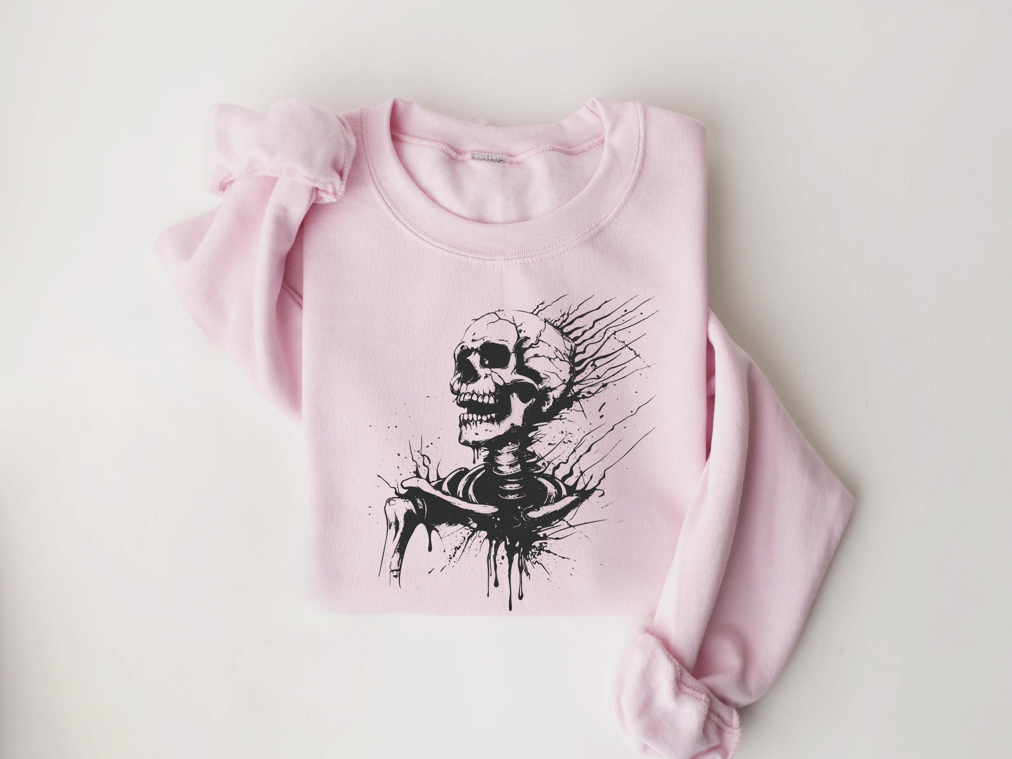 Halloween Skeleton Sweatshirt: Spooky Season Gift image 6