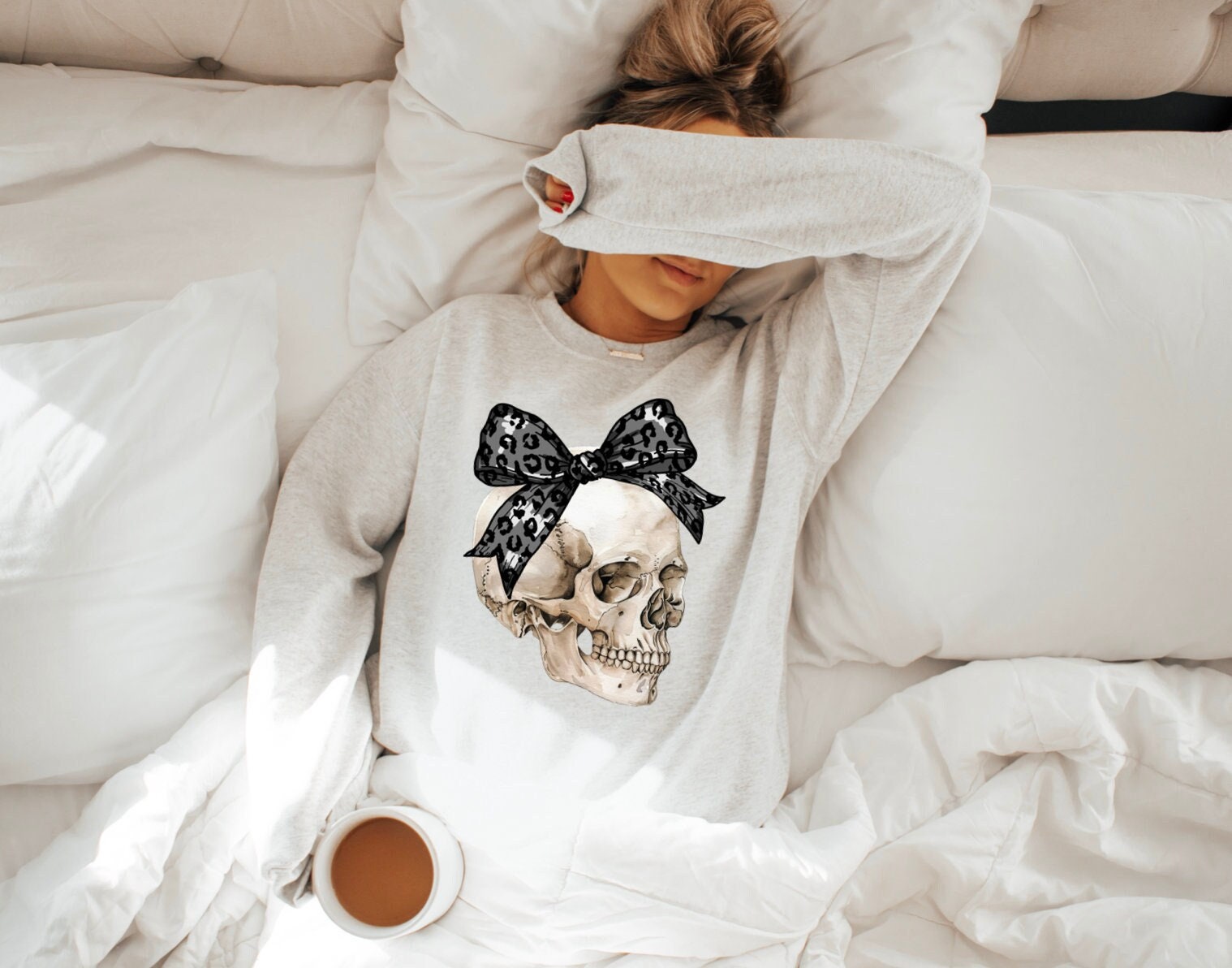 Cute Fall Shirt - Girly Skeleton Shirt Happy Halloween Tee image 1