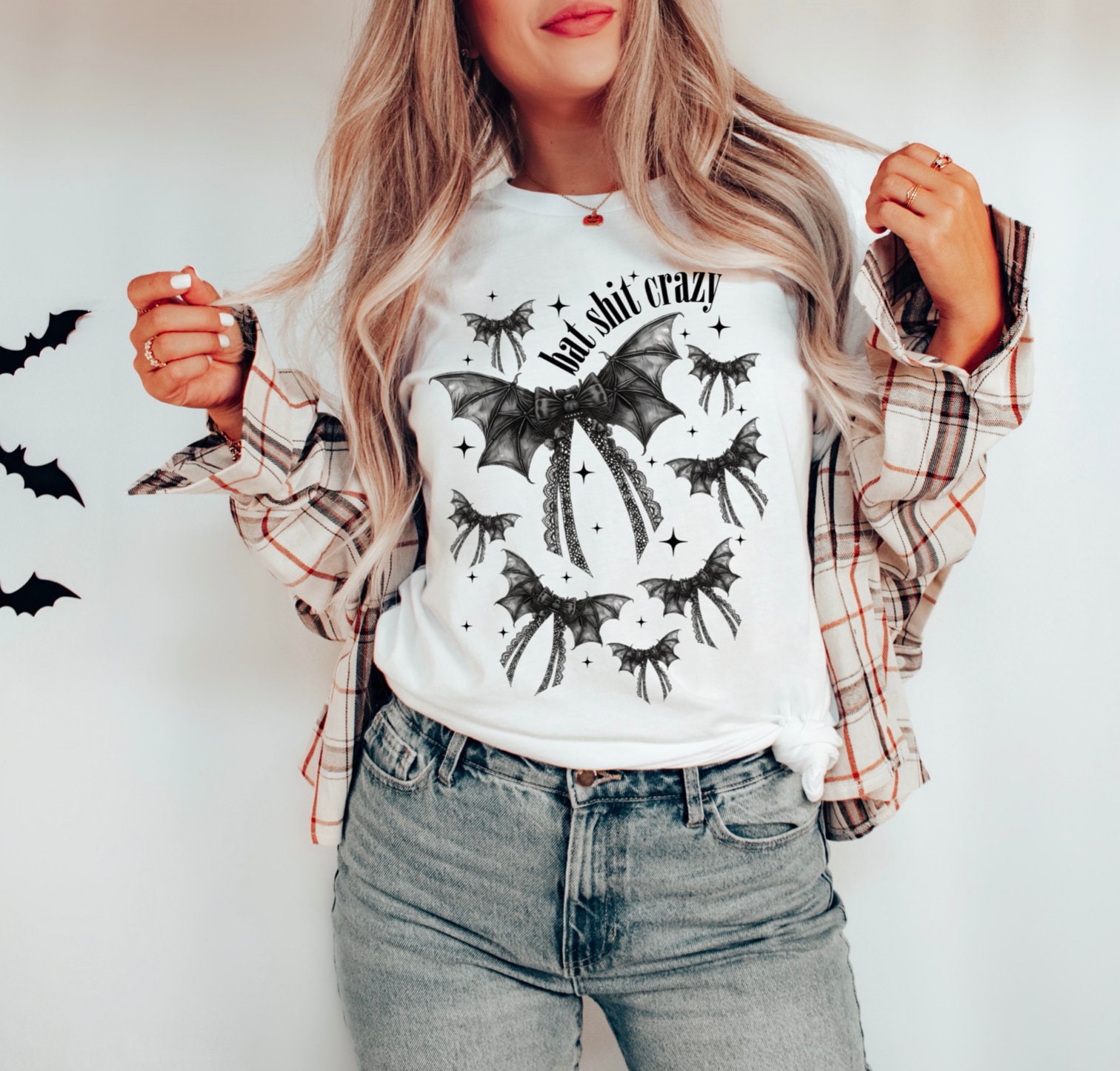 Funny Bat Halloween Shirt: Bat Shit Crazy Tee image 2