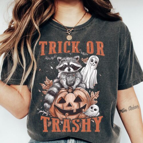 Funny Trash Raccoon Halloween Shirt image 0