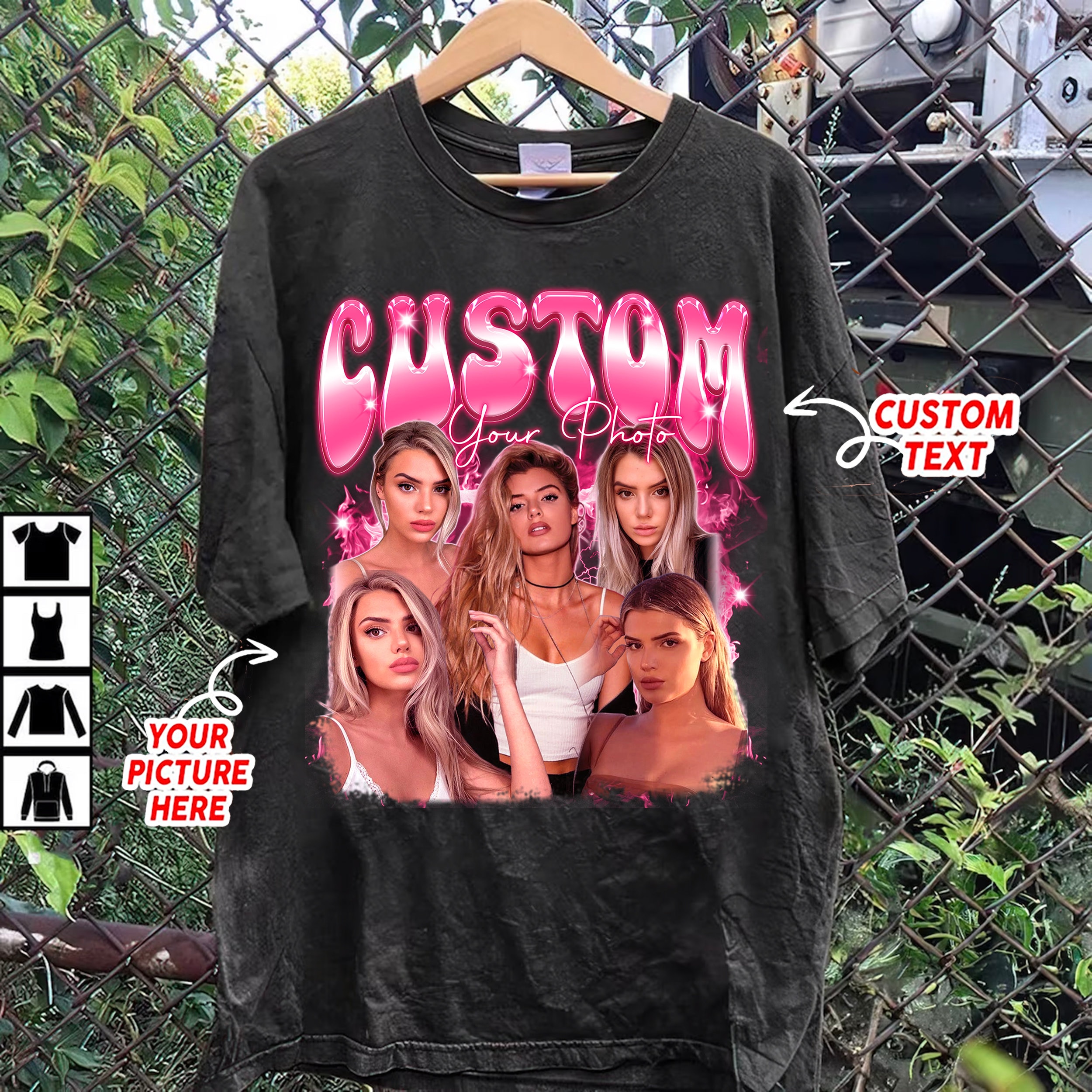 Custom Bootleg Shirts | Retro Girlfriend Sweatshirt | 90s Photo Design image 1