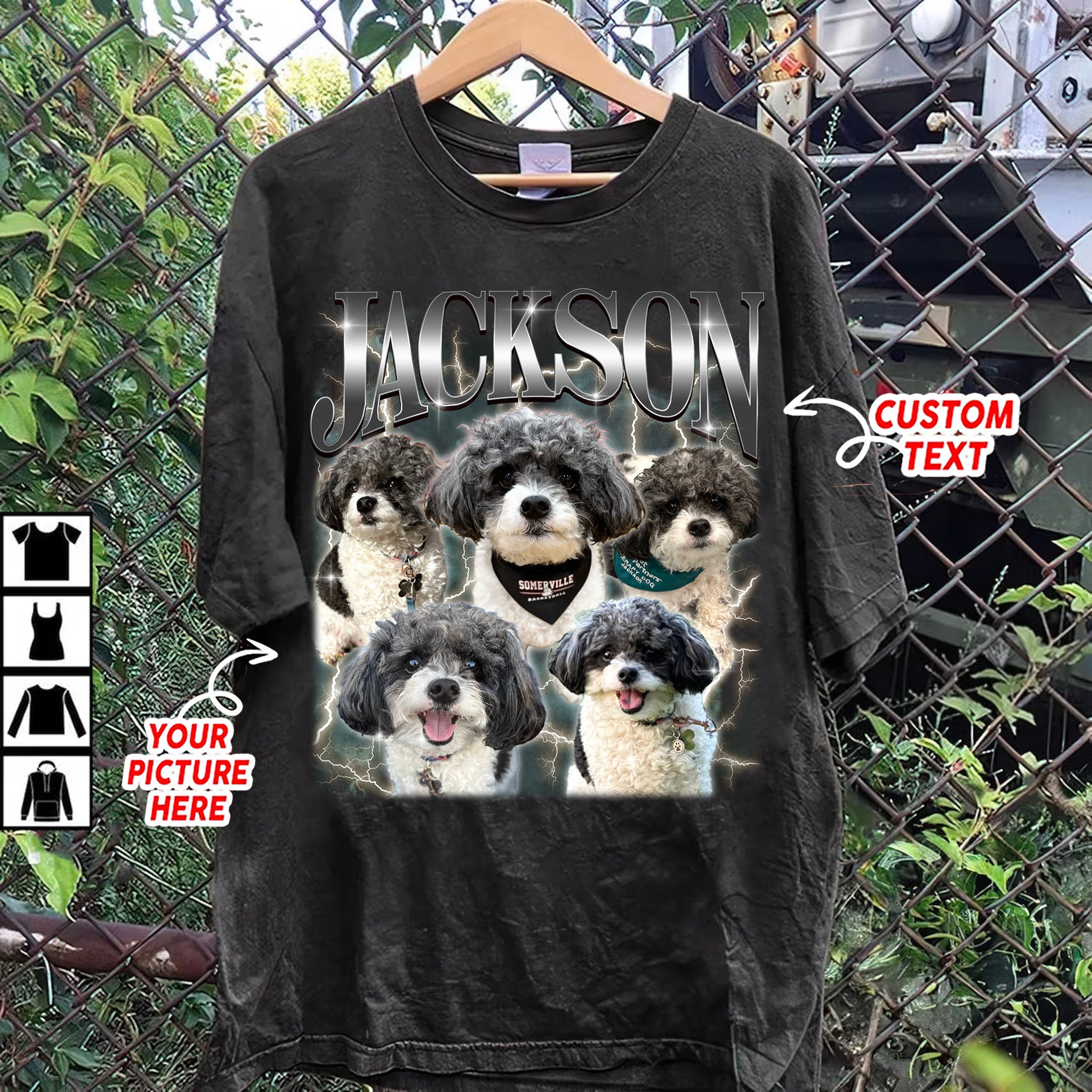 Custom Bootleg Rap Tee | Personalized Dog Shirt | Custom Pet Design image 2