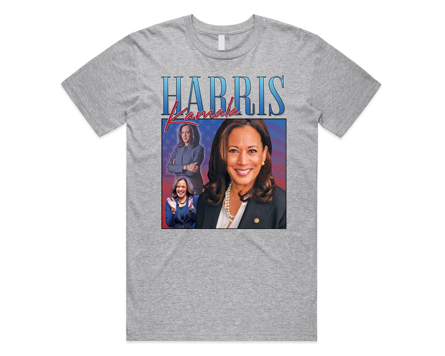 Kamala Harris 2024 Election T-Shirt Retro 90s Vintage Style US President Campaign Tee image 1