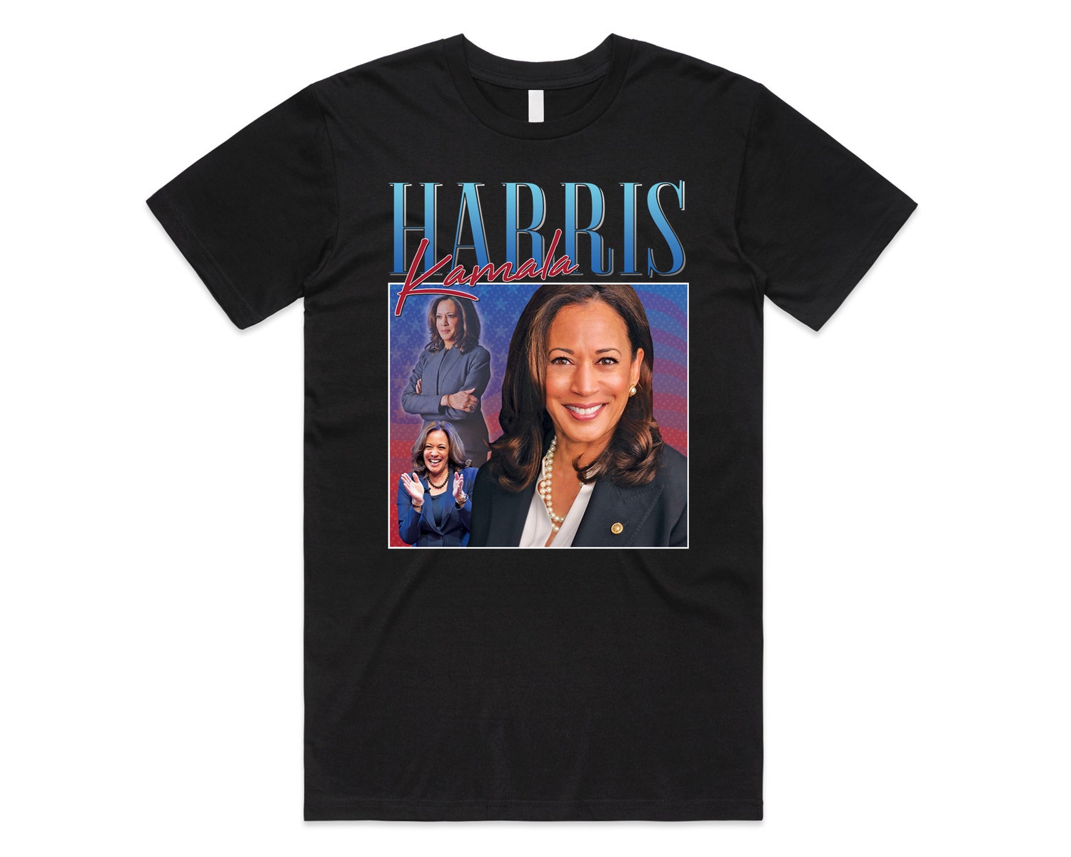 Kamala Harris 2024 Election T-Shirt Retro 90s Vintage Style US President Campaign Tee image 0