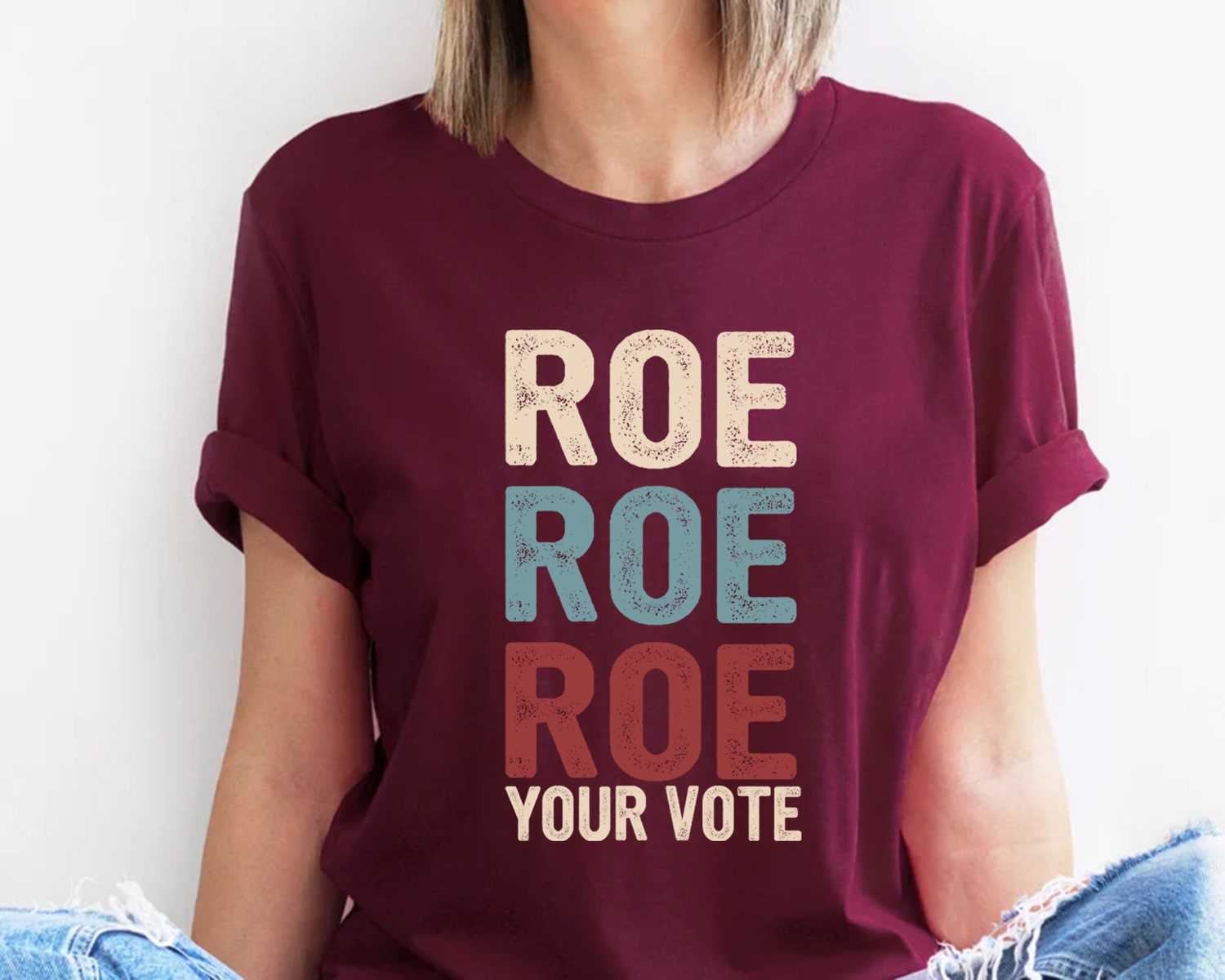 Roe Roe Roe Your Vote Shirt Protest Equality Tee Human Rights Activist image 3