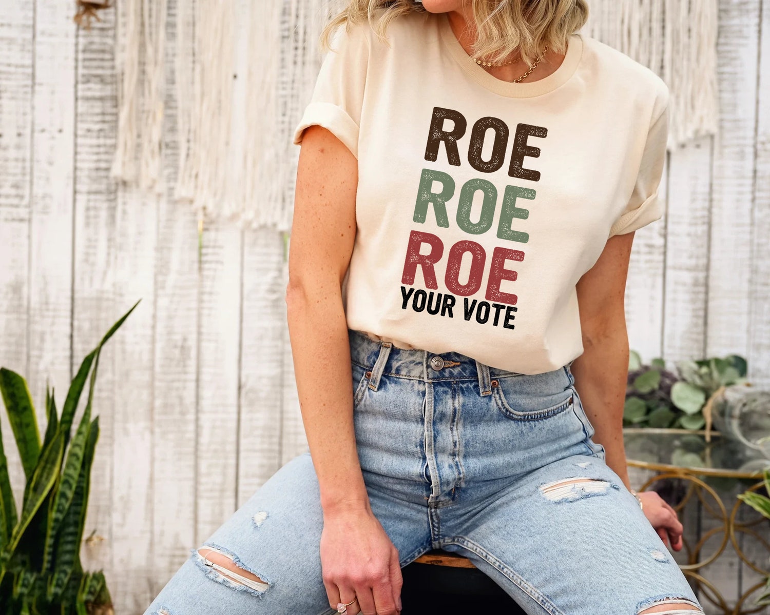 Roe Roe Roe Your Vote Shirt Protest Equality Tee Human Rights Activist image 1