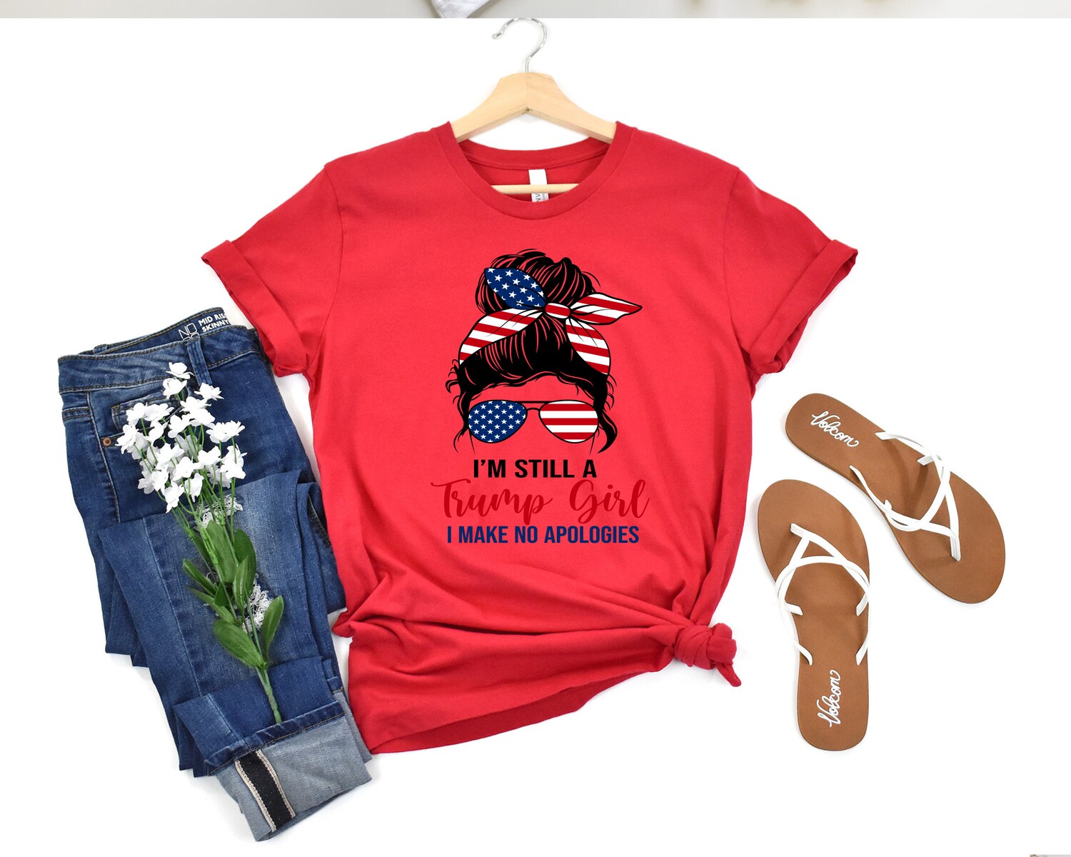 Trump 2024 Women's Shirt Republican Trump Supporter Gift Trump Girl Mom Shirt image 3