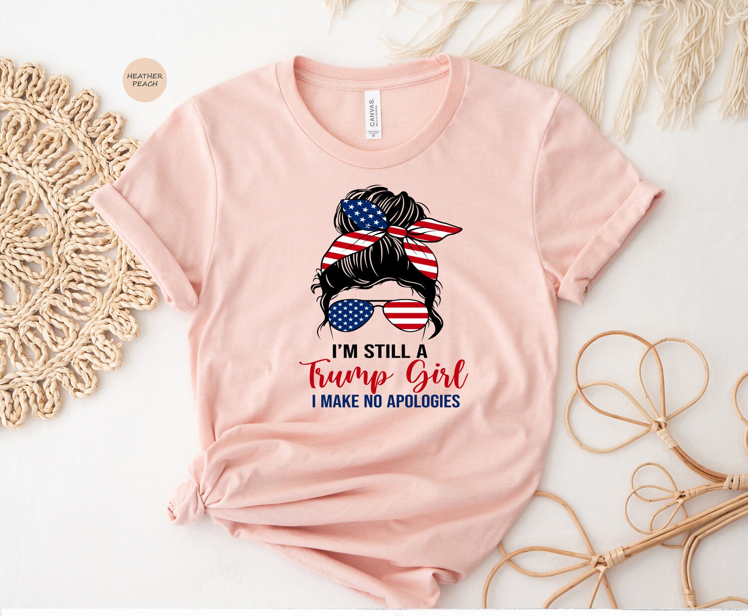 Trump 2024 Women's Shirt Republican Trump Supporter Gift Trump Girl Mom Shirt image 7