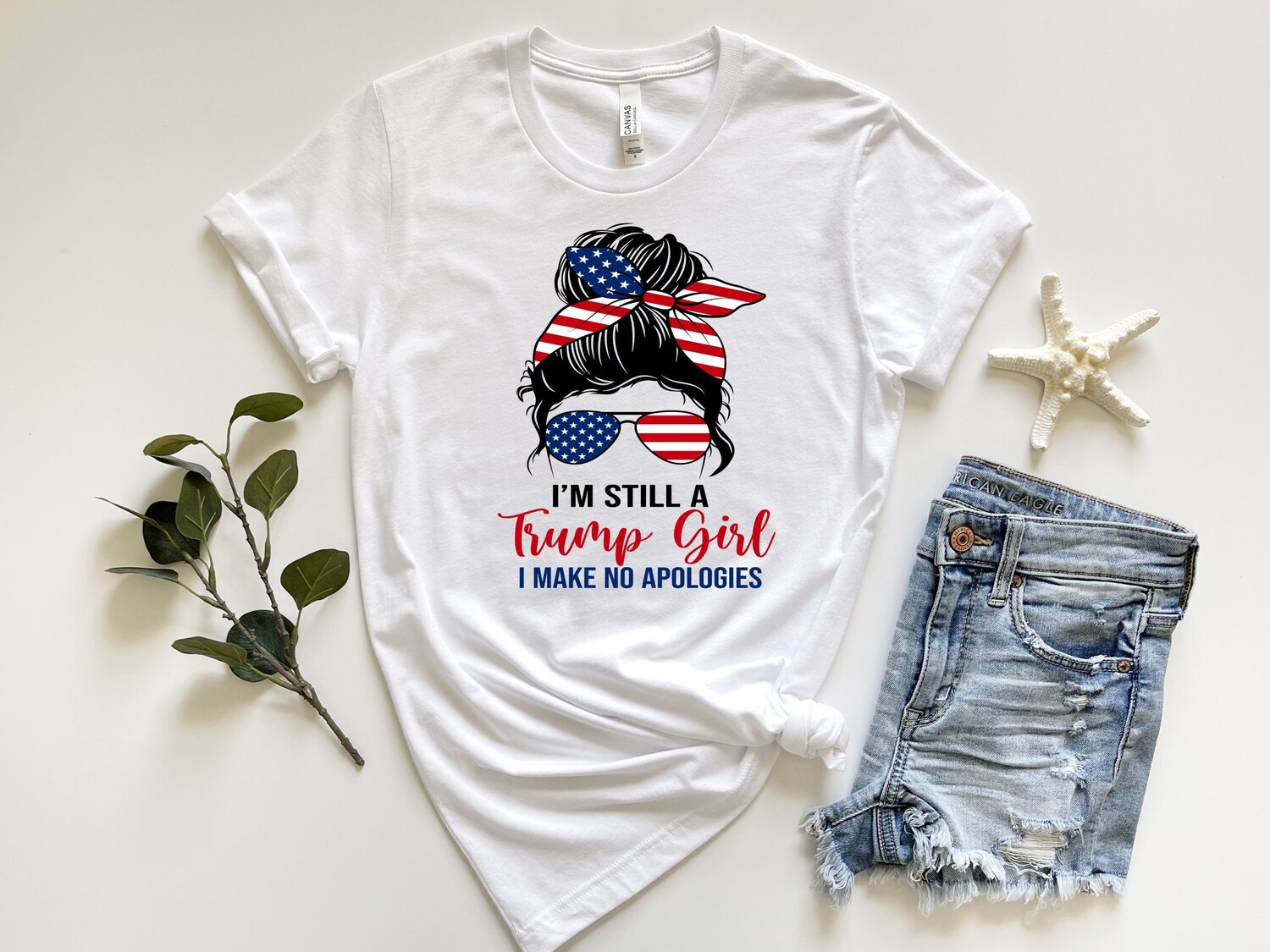Trump 2024 Women's Shirt Republican Trump Supporter Gift Trump Girl Mom Shirt image 0