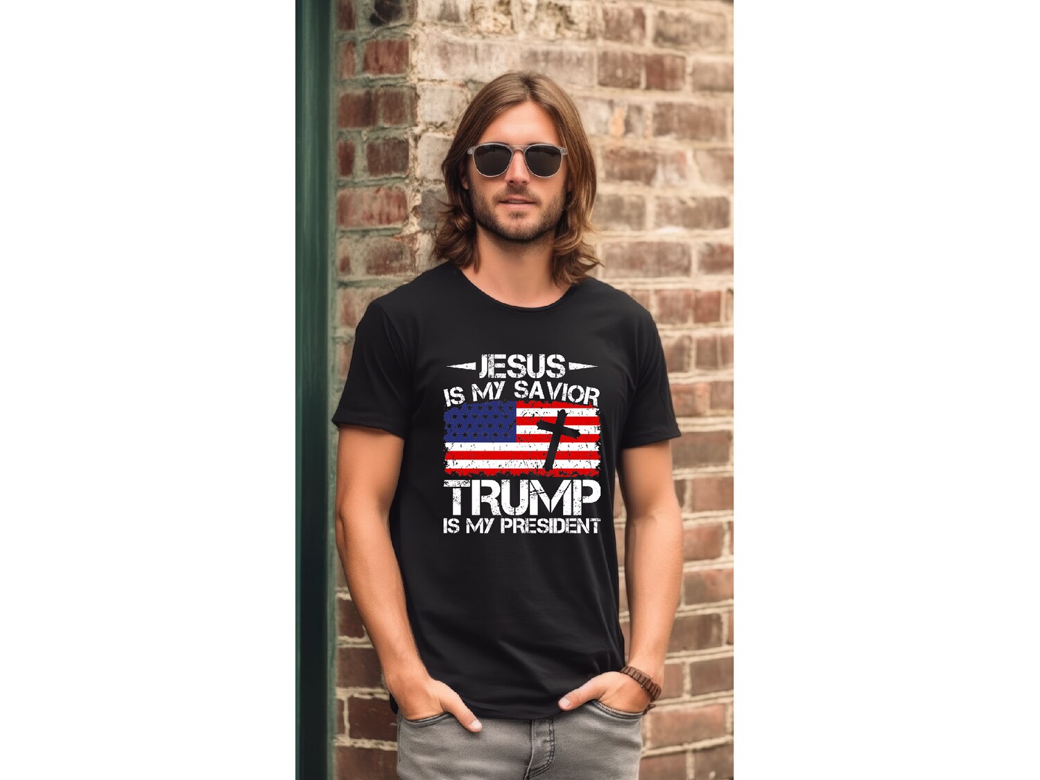 Jesus is My Savior Trump is My President Shirt Trump 2024 MAGA Religious Shirt image 3