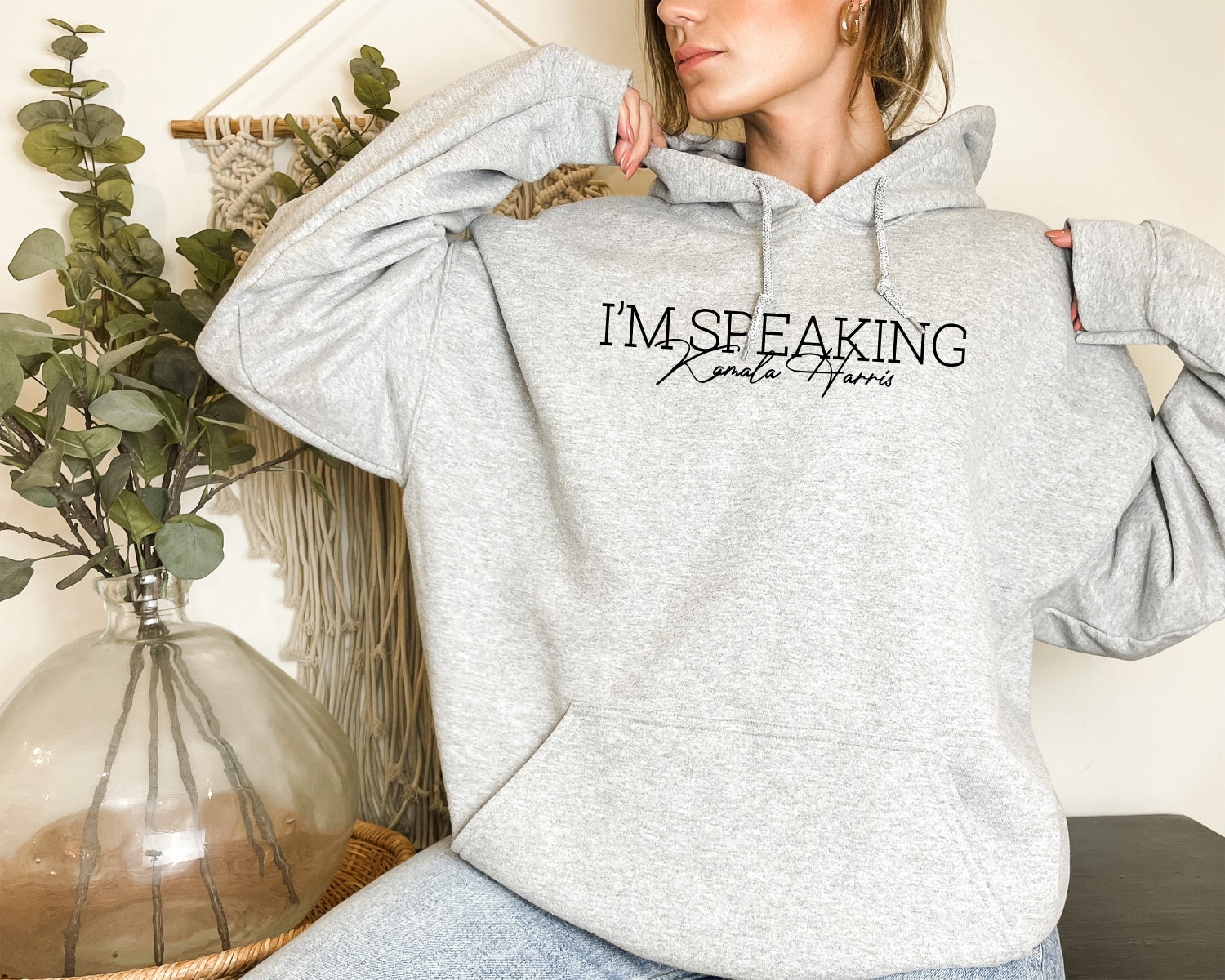 Kamala Harris I'm Speaking Sweatshirt Hoodie Women Empowerment Crewneck Feminism Sweater image 3