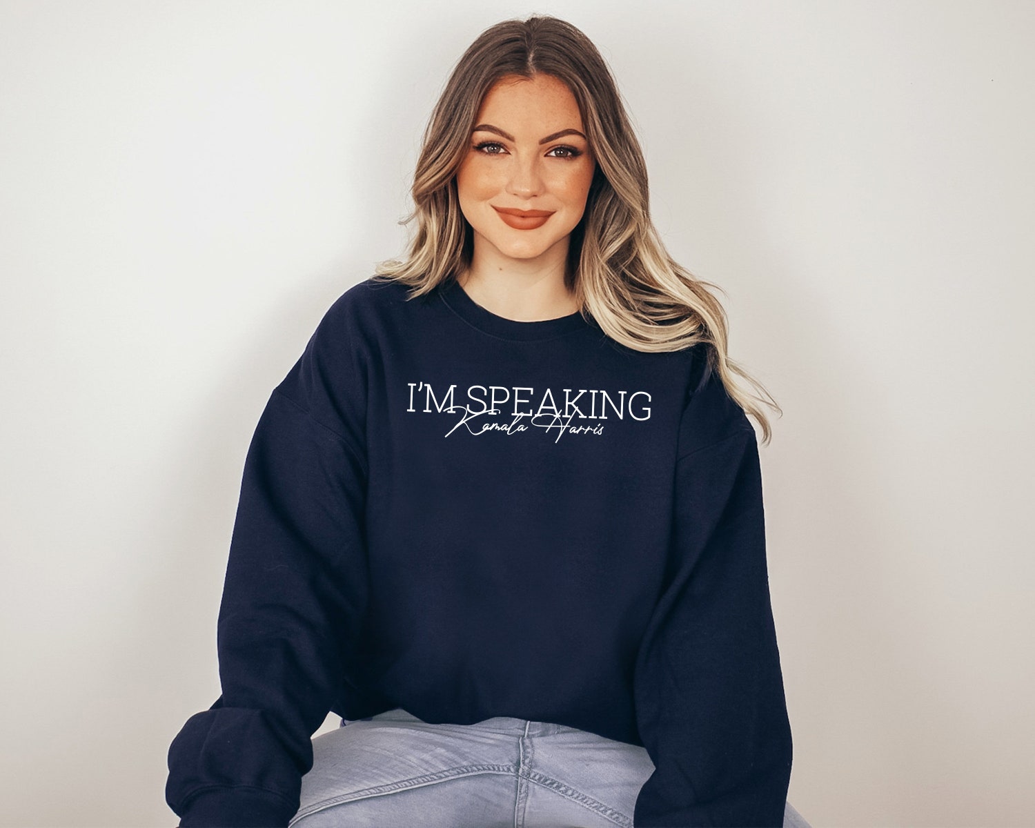 Kamala Harris I'm Speaking Sweatshirt Hoodie Women Empowerment Crewneck Feminism Sweater image 4