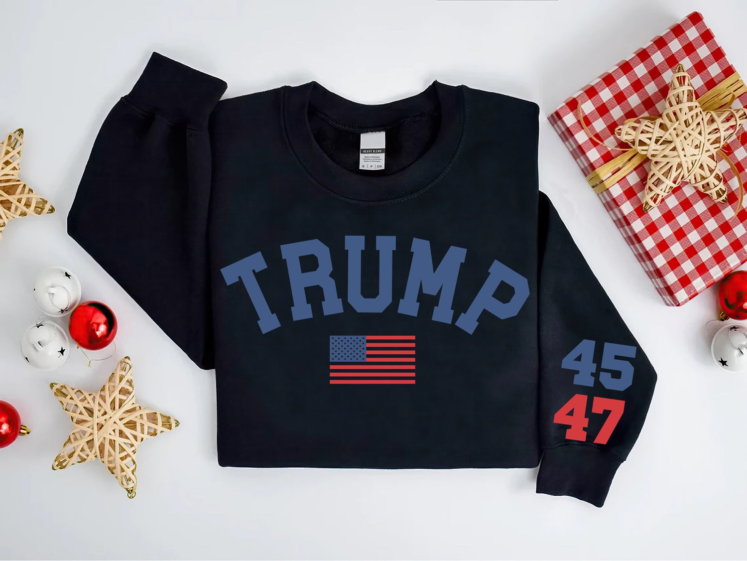 Trump 47 Crewneck Sweatshirt Trump Train 2024 Donald Trump 47th President Shirt image 6