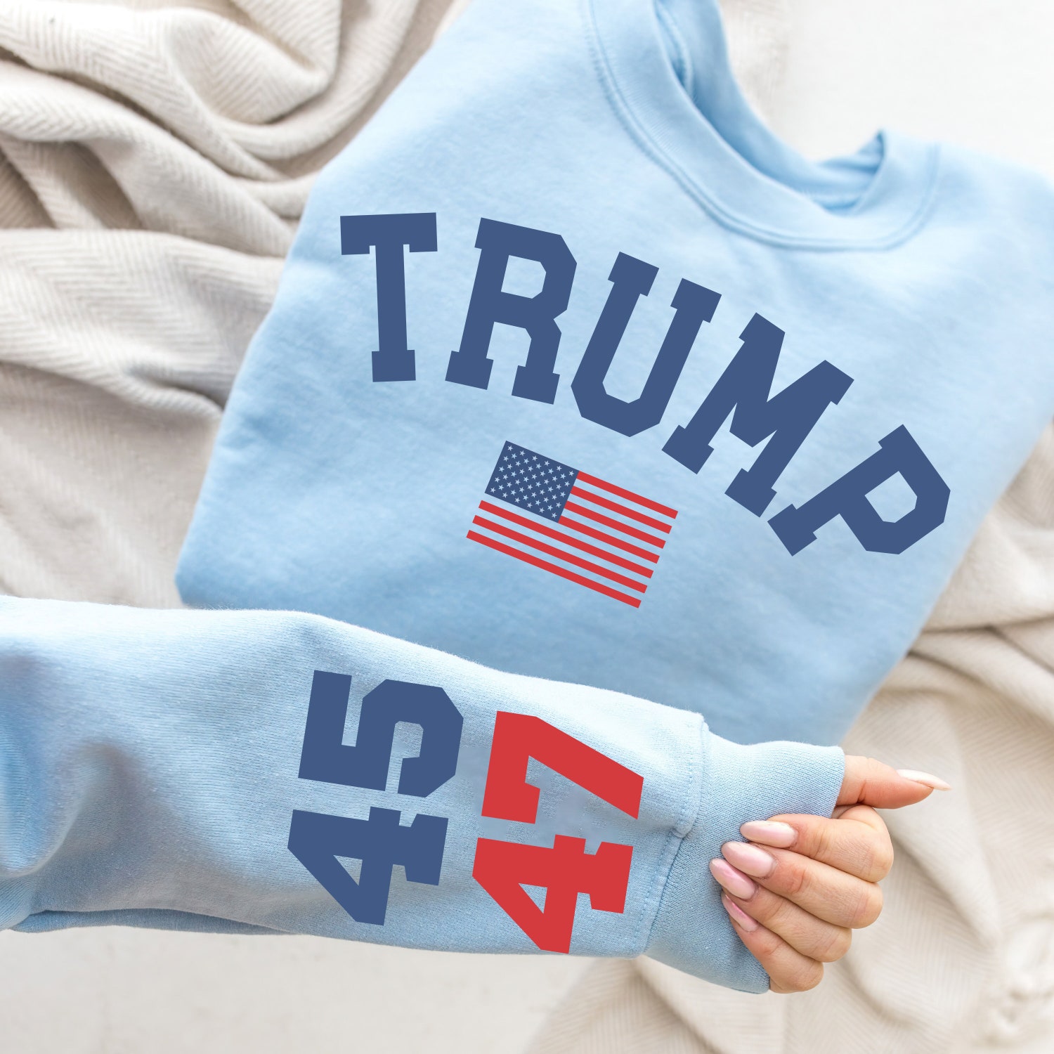 Trump 47 Crewneck Sweatshirt Trump Train 2024 Donald Trump 47th President Shirt image 4