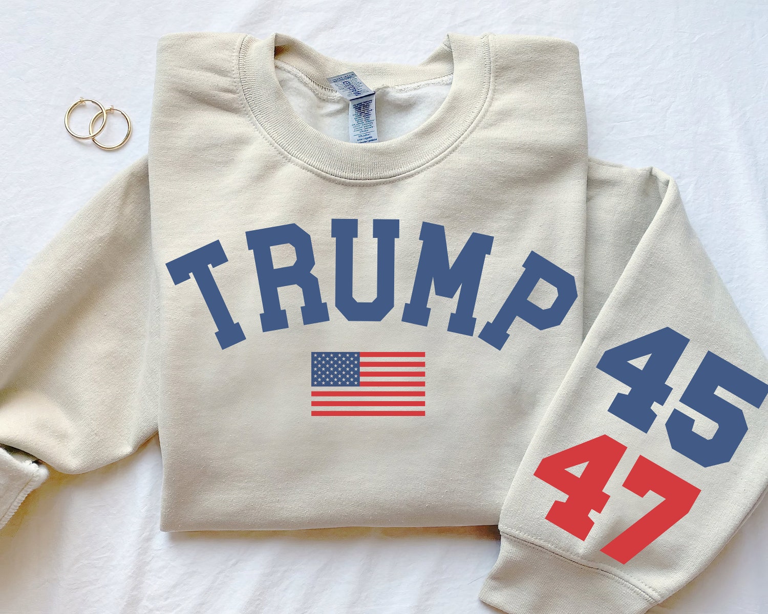 Trump 47 Crewneck Sweatshirt Trump Train 2024 Donald Trump 47th President Shirt image 1