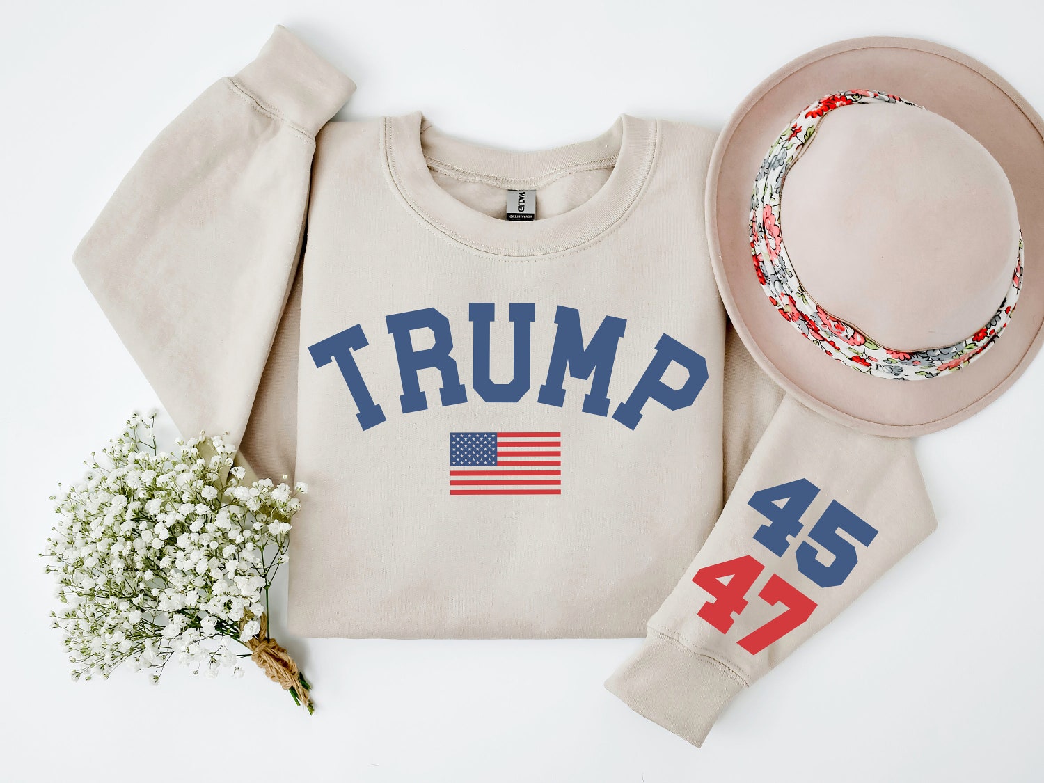 Trump 47 Crewneck Sweatshirt Trump Train 2024 Donald Trump 47th President Shirt image 2