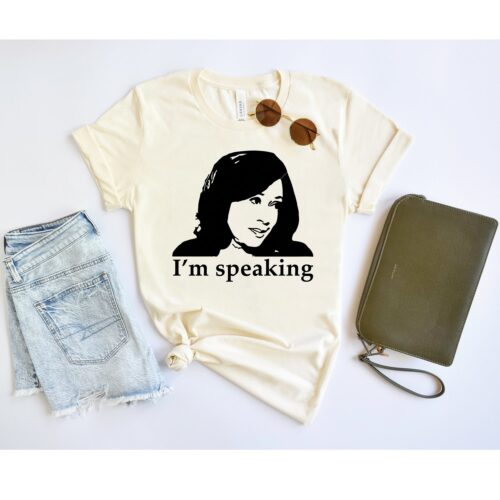 Kamala Harris I'm Speaking Shirt Vice President Feminist Tee Democrat US Elections 2024 Women's March image 0