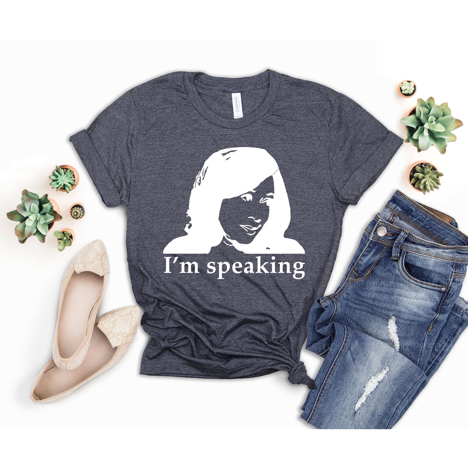 Kamala Harris I'm Speaking Shirt Vice President Feminist Tee Democrat US Elections 2024 Women's March image 2