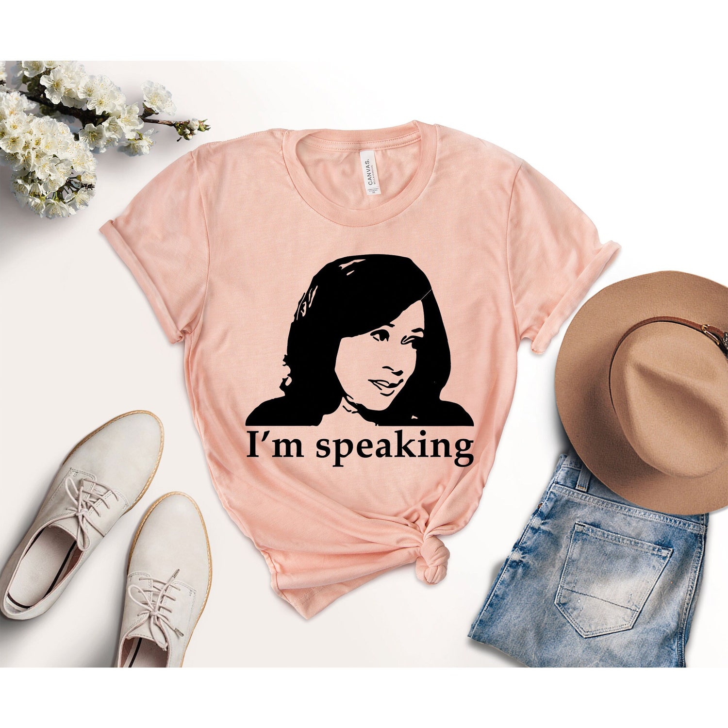 Kamala Harris I'm Speaking Shirt Vice President Feminist Tee Democrat US Elections 2024 Women's March image 1