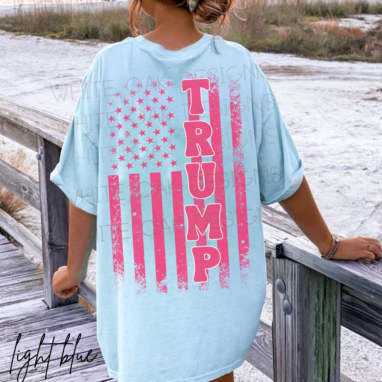 Trump 2024 Pink American Flag MAGA Election Shirt Patriotic Republican image 3