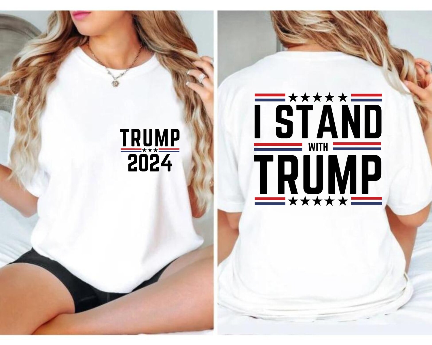 Trump 2024 Stand With Trump Shirt MAGA Support President Election Trump Lovers Republicans Shirt image 1