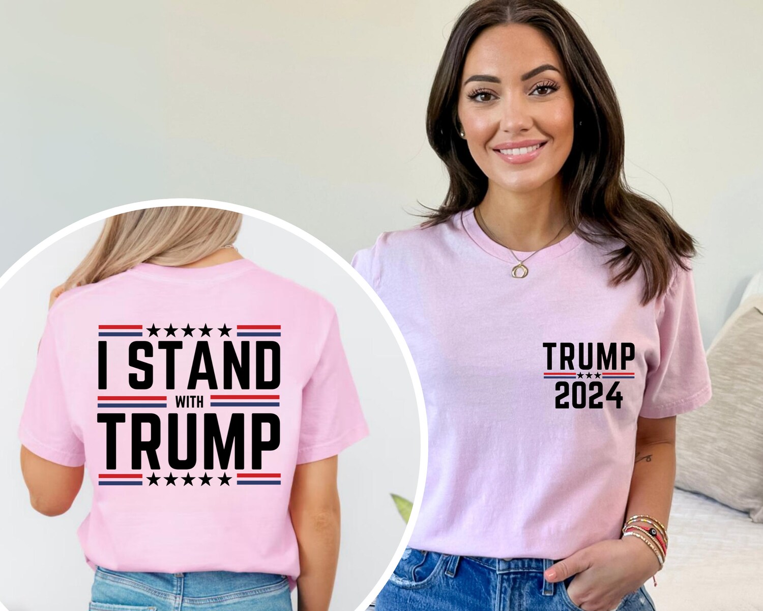 Trump 2024 Stand With Trump Shirt MAGA Support President Election Trump Lovers Republicans Shirt image 5